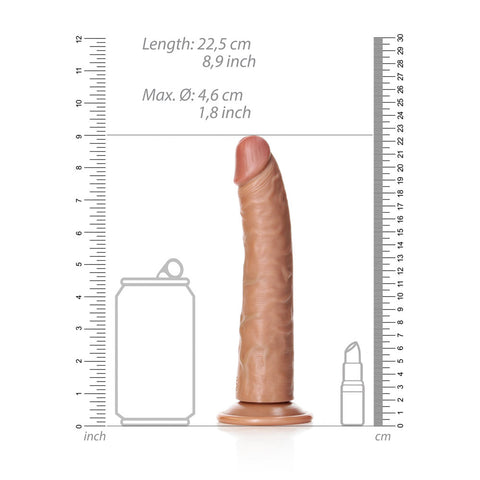 Realrock Realistic Slim Dildo with Suction Cup 20.5cm Dongs Realistic