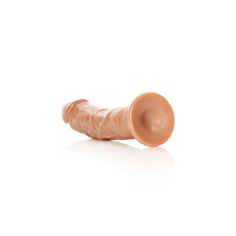Realrock Realistic Curved Dildo with Suction Cup 18 cm Tan Dongs Realistic