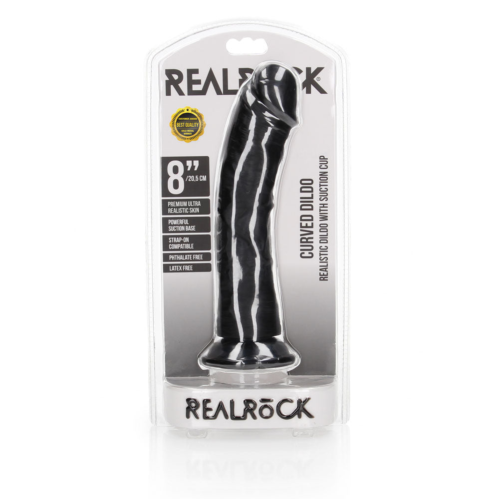 RealRock Realistic Curved Dildo with Suction Cup – 20.5 cm PVC Dildo > Dildos > Realistic Dildos