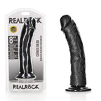 RealRock Realistic Curved Dildo with Suction Cup – 20.5 cm PVC Dildo Black > Dildos > Realistic Dildos