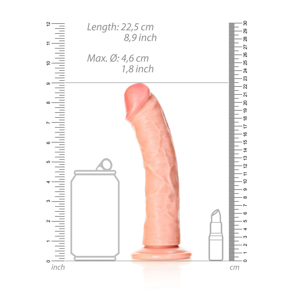 REALROCK 20 cm Realistic Regular Curved Dildo with Suction Cup DONGS