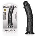 RealRock Realistic Curved Dildo with Suction Cup – 23 cm PVC Dildo Black > Dildos > Large Dildos