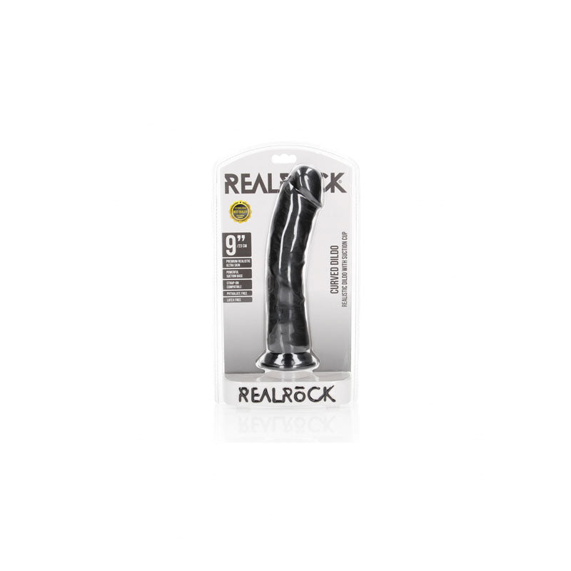 RealRock Realistic Curved Dildo with Suction Cup – 23 cm PVC Dildo > Dildos > Large Dildos