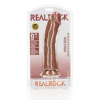 REALROCK Realistic Curved Dildo (Tan) – 23 cm Length Firm Soft-Touch Dong with Suction Cup > Dildos > Large Dildos
