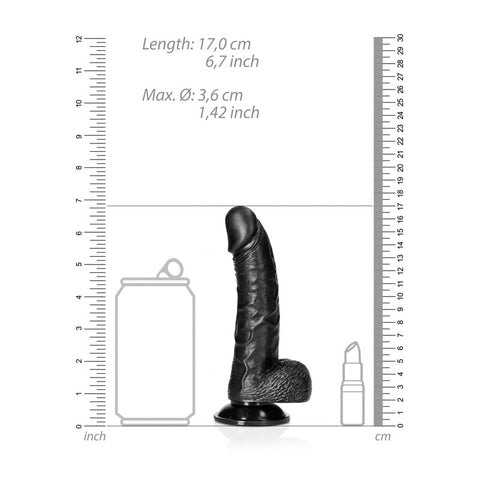 Realrock Realistic Curved Dong with Balls 15.5 cm 6 Inch Adult Intimacy Product Dongs Realistic