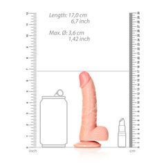 REALROCK Realistic Curved Dong with Balls 15.5 cm (6 Inch) DONGS