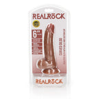 RealRock Realistic Curved Dong with Balls – Firm Soft-Touch 15.5 cm Dildo > Dildos > Realistic Dildos