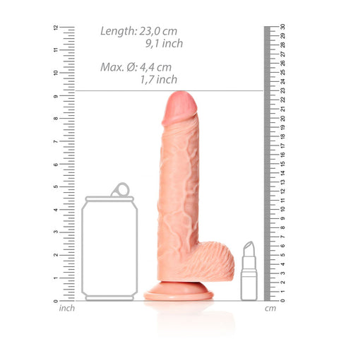 Realrock Straight Realistic Dildo with Balls 20.5 Centimeters 8 Inches Dong Dongs Realistic