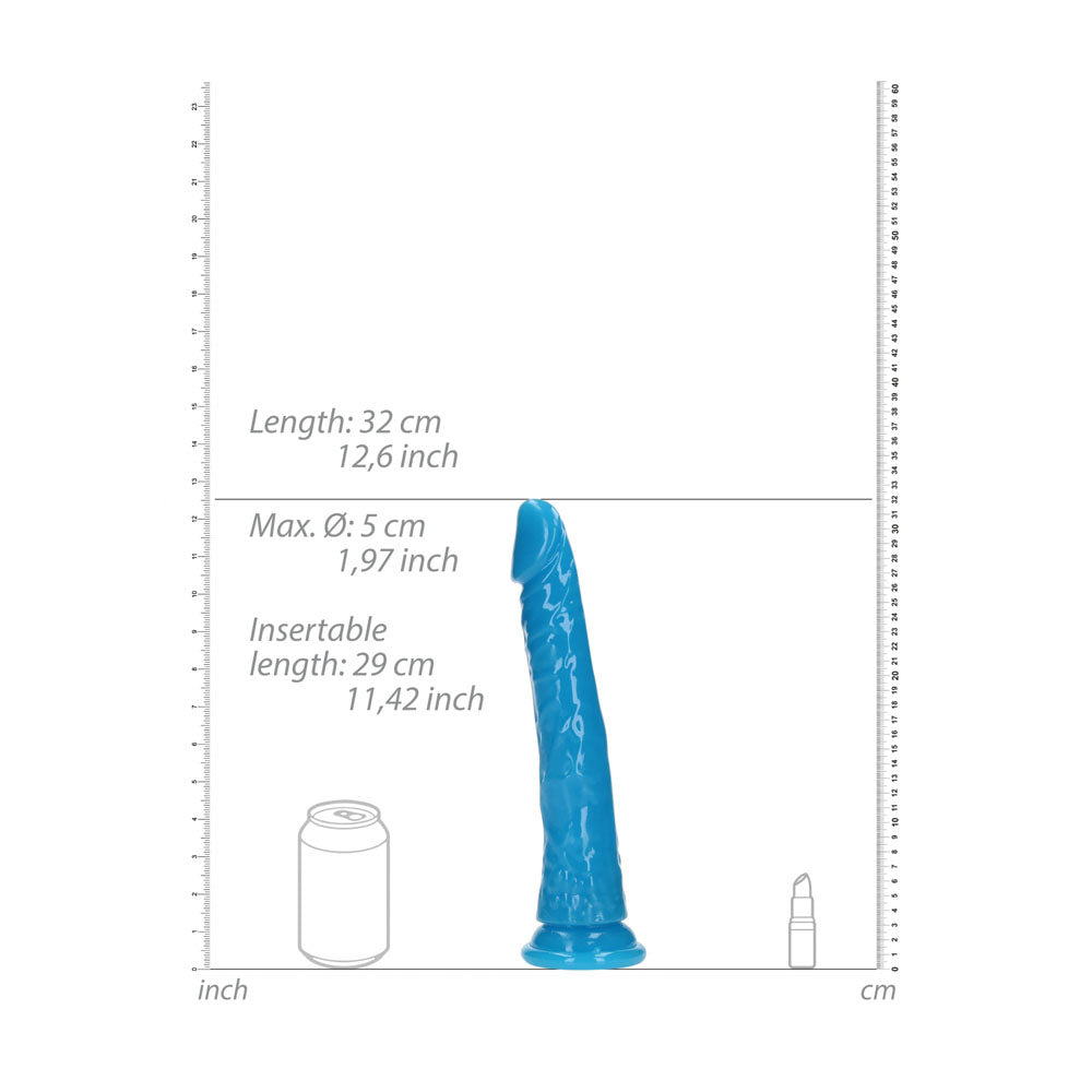 RealRock Slim Glow in the Dark Neon – 29 cm Glow in Dark Dildo > Dildos > Large Dildos