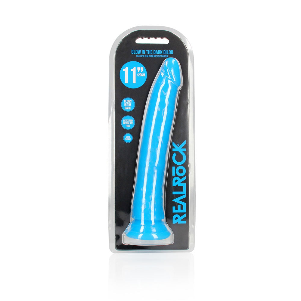 RealRock Slim Glow in the Dark Neon – 29 cm Glow in Dark Dildo > Dildos > Large Dildos