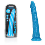 RealRock Slim Glow in the Dark 29 cm Dildo Blue > Dildos > Oversized Toys