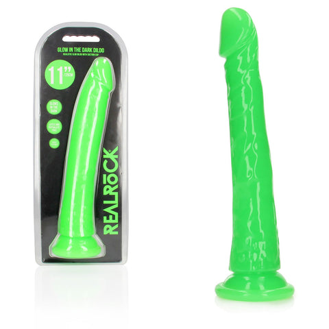 RealRock Slim Glow in the Dark 29 cm Dildo Green > Dildos > Oversized Toys