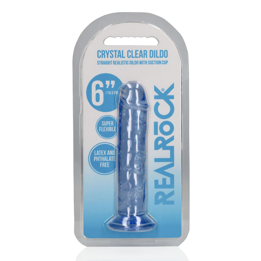 RealRock 15.5 cm Straight Clear Dildo – Transparent 6 Inch Dong > Dildos > Slim Dildos