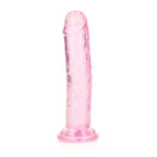 RealRock 15.5 cm Straight Clear Dildo – Transparent 6 Inch Dong Pink > Dildos > Slim Dildos
