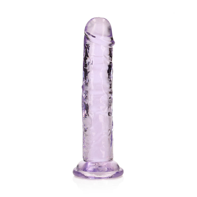 RealRock 15.5 cm Straight Crystal Clear Dildo – 15.5 cm Dong Purple > Dildos > Slim Dildos