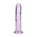 RealRock 15.5 cm Straight Clear Dildo – Transparent 6 Inch Dong Purple > Dildos > Slim Dildos