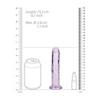 RealRock 15.5 cm Straight Crystal Clear Dildo – 15.5 cm Dong > Dildos > Slim Dildos