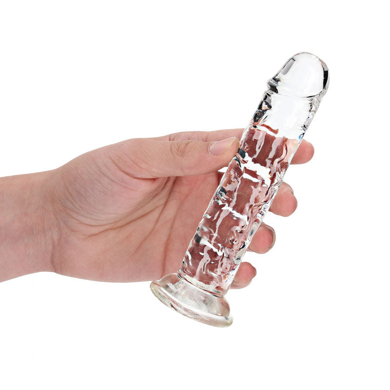 RealRock 15.5 cm Straight Clear Dildo – Transparent 6 Inch Dong > Dildos > Slim Dildos
