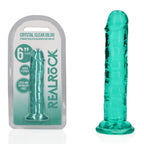 Realrock 15.5 cm Straight Dildo – Clear 6 Inch Dildo Turquoise > Dildos > Realistic Dildos