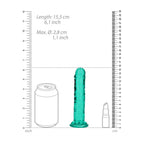 RealRock 15.5 cm Straight Clear Dildo – Transparent 6 Inch Dong > Dildos > Slim Dildos