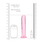 REALROCK Straight Clear Dildo – 18 cm Anal and Vaginal Dildo > Dildos > Realistic Dildos