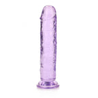 Realrock 18 cm Straight Crystal Clear Dildo 7 Inch Dildo Purple > Dildos > Realistic Dildos