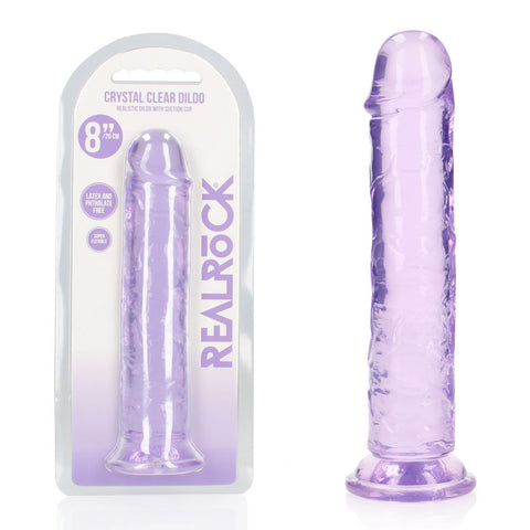 REALROCK 20 cm Straight Dildo – Clear Straight Dildo 20 cm Purple > Dildos > Realistic Dildos