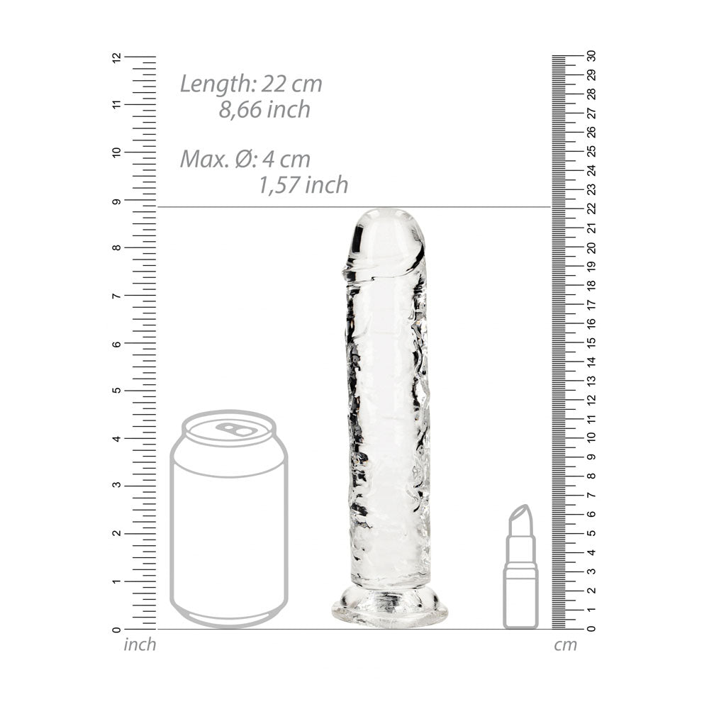 REALROCK 20 cm Straight Crystal Clear Dildo > Dildos > Realistic Dildos