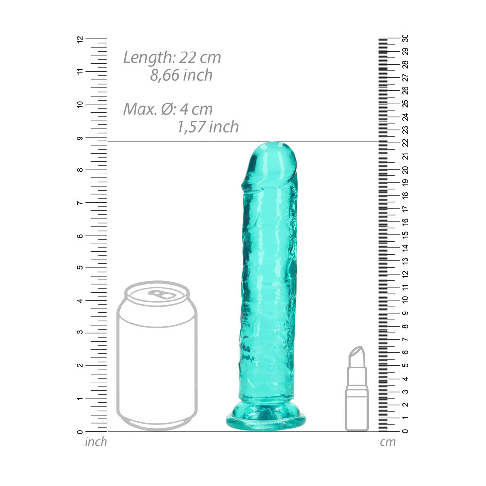 REALROCK 20 cm Straight Dildo – Clear Dildo for Anal and Vaginal Use > Dildos > Realistic Dildos