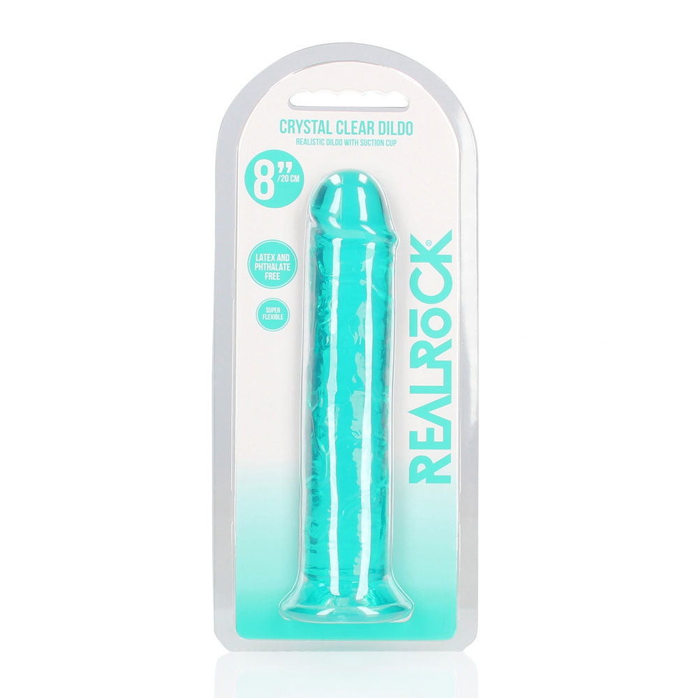 REALROCK Straight Dildo 20 cm – Clear Phthalate-Free TPE 4 cm Diameter Dildo > Dildos > Realistic Dildos