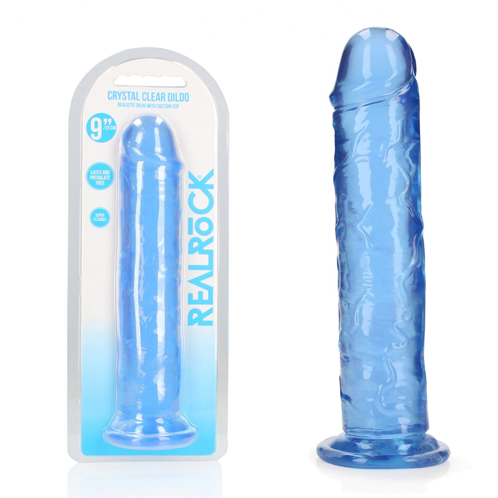 REALROCK 25 cm Straight Dildo – Clear 10 Inch Dildo Blue > Dildos > Realistic Dildos Main image