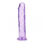 REALROCK Crystal Clear 25 cm Straight Dildo Purple > Dildos > Large Dildos