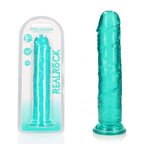 RealRock 25 cm Straight Crystal Clear Dildo Turquoise > Dildos > Realistic Dildos