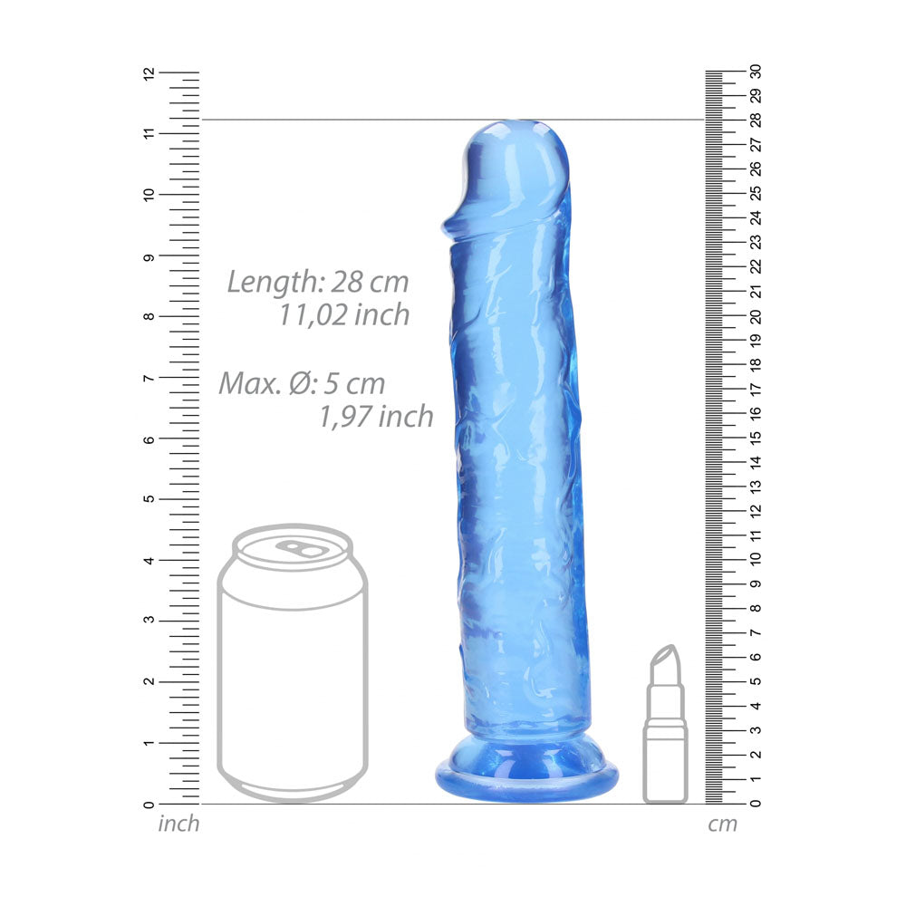 RealRock 28 cm Straight Clear Dildo > Dildos > Large Dildos