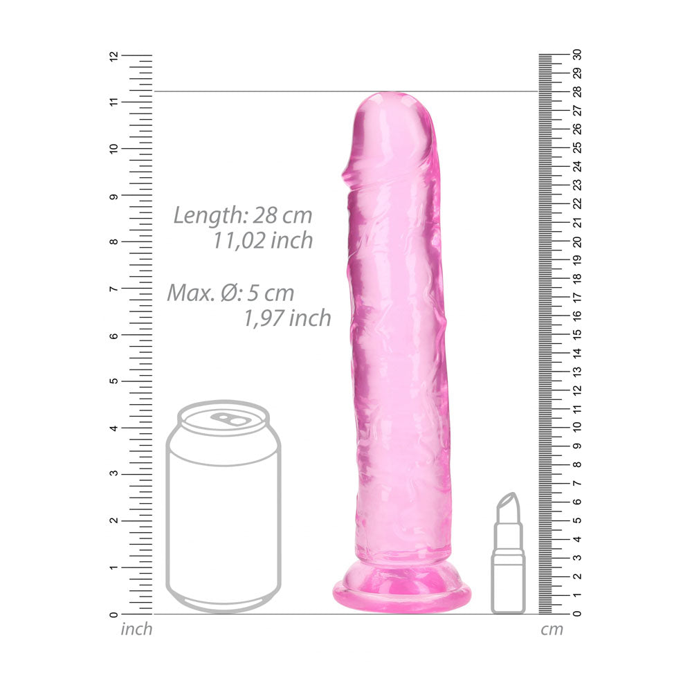 RealRock 28 cm Straight Clear Dildo > Dildos > Large Dildos