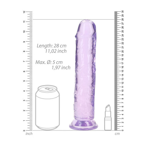 RealRock 28 cm Straight Dildo – Clear 28 cm Dildo > Dildos > Oversized Toys
