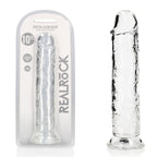Realrock 28 cm Straight Clear Silicone Dildo Phthalate-Free Non-Porous TPE Adult Toy Clear > Dildos > Large Dildos
