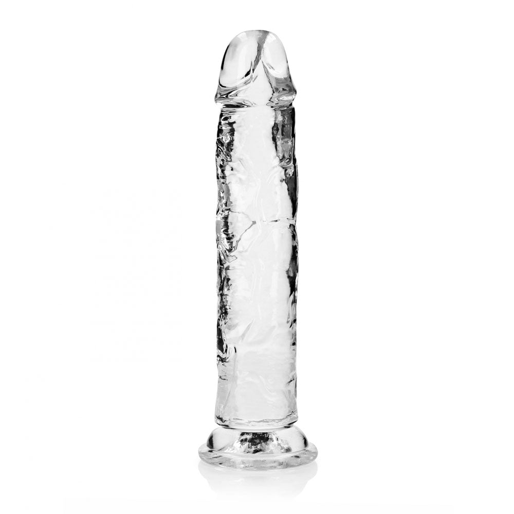 Realrock 28 cm Straight Clear Silicone Dildo Phthalate-Free Non-Porous TPE Adult Toy > Dildos > Large Dildos