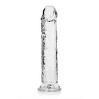 Realrock 28 cm Straight Clear Silicone Dildo Phthalate-Free Non-Porous TPE Adult Toy > Dildos > Large Dildos
