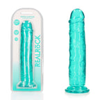 REALROCK 31 cm Straight Dildo – Clear 12 Inch Dildo Turquoise > Dildos > Large Dildos