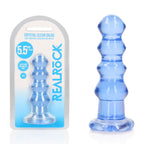 Realrock Curvy 14 cm – Clear Butt Plug Blue > Anal Range > Butt Plugs