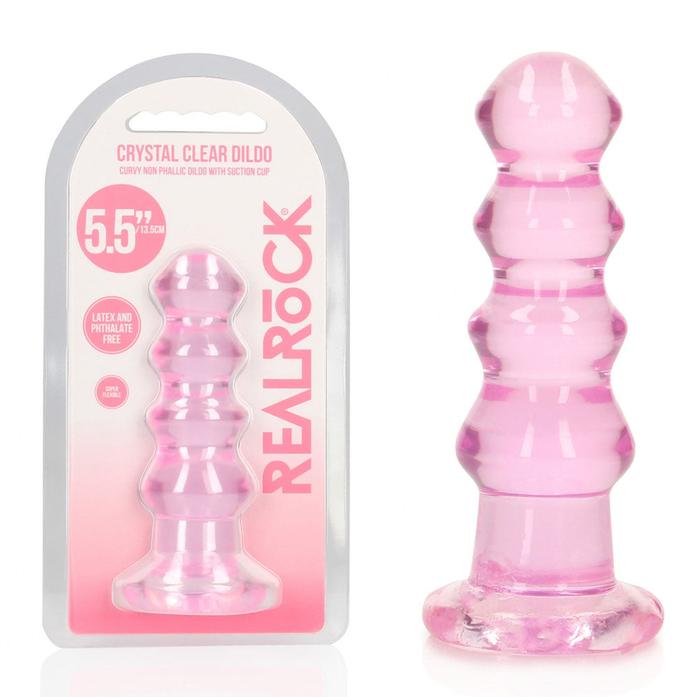 Realrock Curvy 14 cm – Clear Butt Plug Pink > Anal Range > Butt Plugs Main image