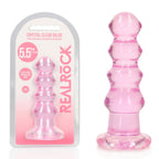 Realrock Curvy 14 cm – Clear Butt Plug Pink > Anal Range > Butt Plugs