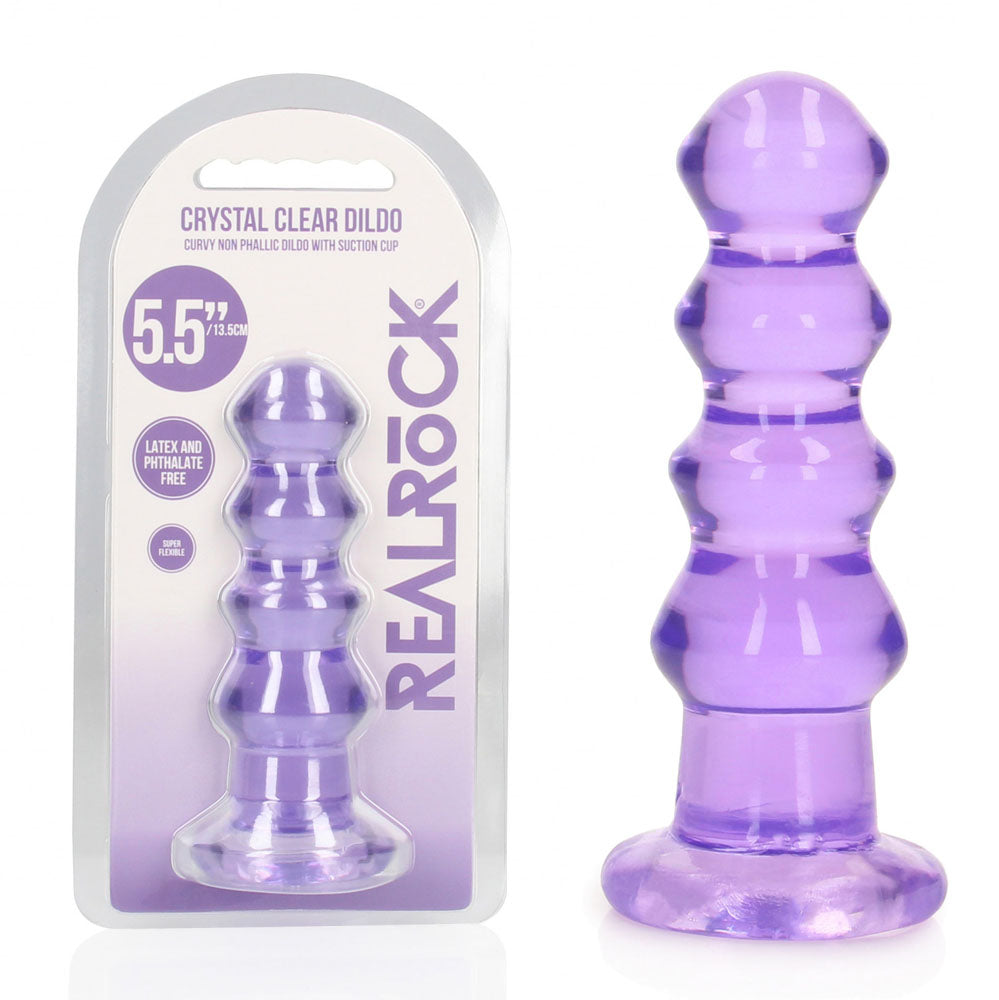 RealRock Curvy 14 cm – Clear 14 cm Butt Plug Purple > Anal Range > Butt Plugs Main image