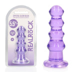 RealRock Curvy 14 cm – Clear 14 cm Butt Plug Purple > Anal Range > Butt Plugs