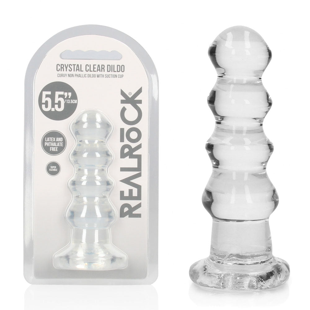 RealRock Curvy Anal Plug – 14 cm Transparent Butt Plug Clear > Anal Range > Butt Plugs