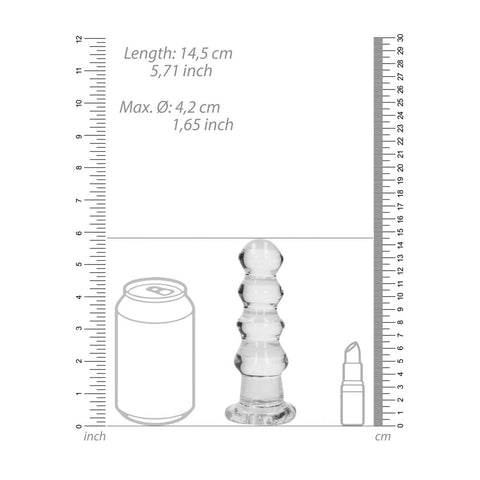 RealRock Curvy Anal Plug – 14 cm Transparent Butt Plug > Anal Range > Butt Plugs