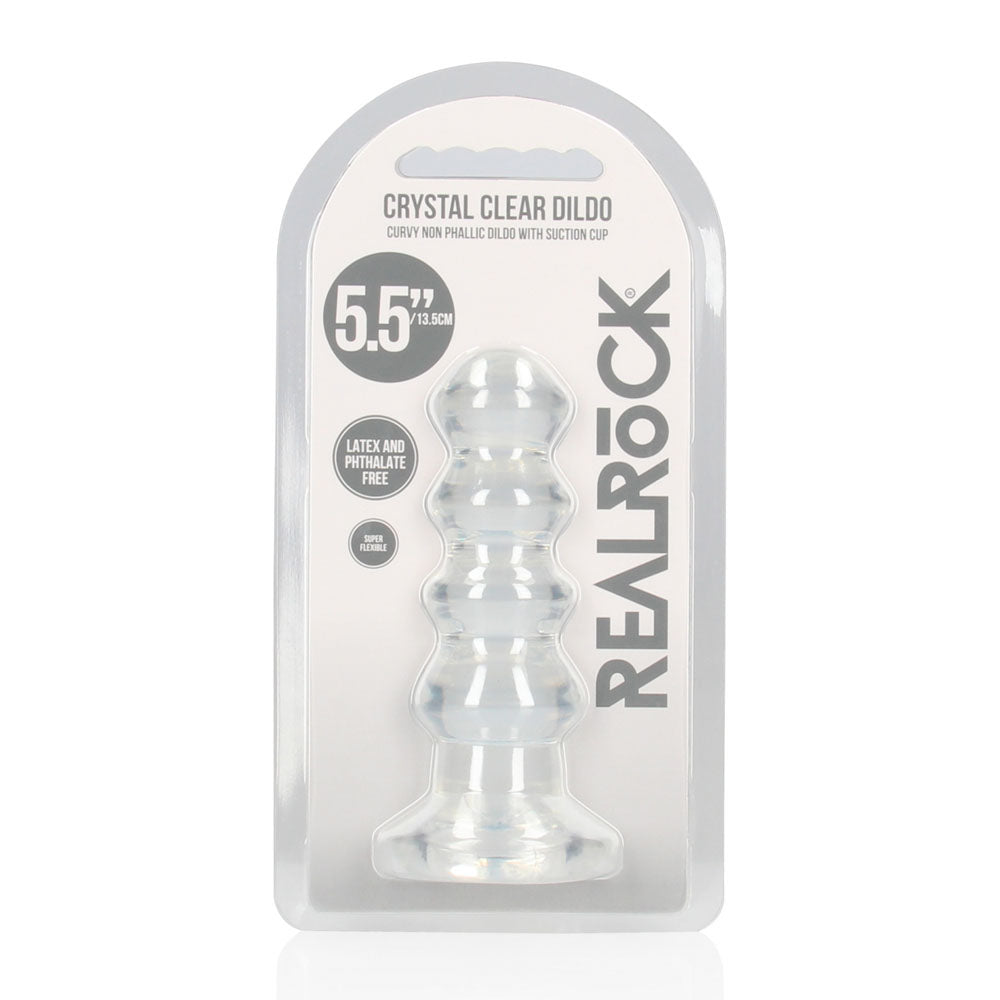 RealRock Curvy Anal Plug – 14 cm Transparent Butt Plug > Anal Range > Butt Plugs