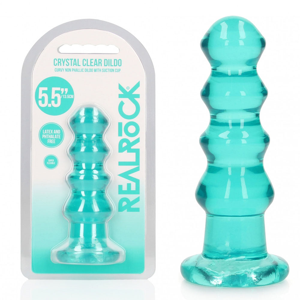 RealRock Curvy 14 cm Butt Plug – Clear Anal Plug Turquoise > Anal Range > Butt Plugs Main image