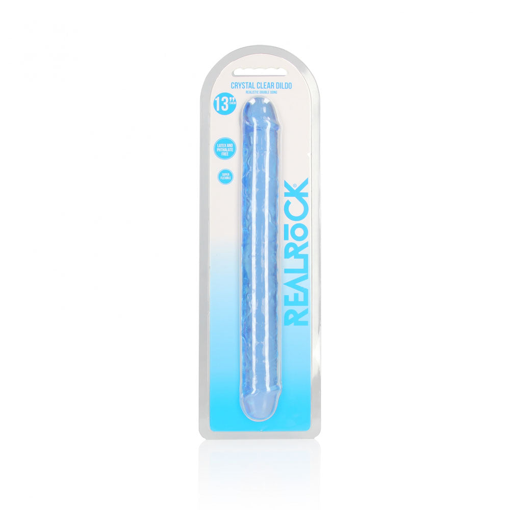 RealRock Double Dong 34 cm Clear Phthalate-Free Latex-Free TPE Double Dildo > Dildos > Double Dildos